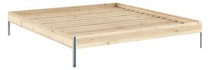 Łóżko dwuosobowe z litego drewna sosnowego ze stelażem 180x200 cm w naturalnym kolorze Core – Karup Design
