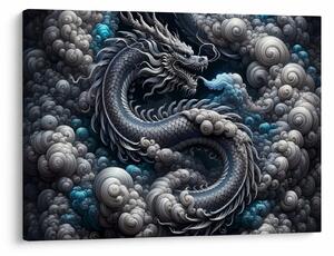 Obraz – Smok w dymie (70x50 cm)