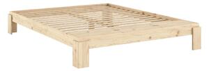 Łóżko dwuosobowe z litego drewna sosnowego ze stelażem 180x200 cm w naturalnym kolorze Layers – Karup Design