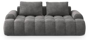 Szara aksamitna sofa 200 cm Linz – Cosmopolitan Design