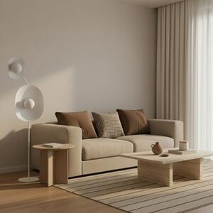 Lampa stojąca podłogowa designerska biała falowany talerz 2xG9 8W DELULU Emibig