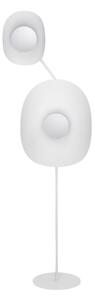 Lampa stojąca podłogowa designerska biała falowany talerz 2xG9 8W DELULU Emibig