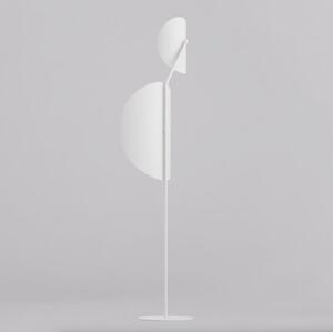 Lampa stojąca podłogowa designerska biała falowany talerz 2xG9 8W DELULU Emibig