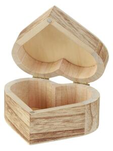 Drewniane pudełko w kształcie serca