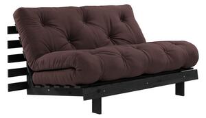 Ciemnobrązowa rozkładana sofa 140 cm Roots Black Night – Karup Design