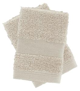 Beżowe bawełniane ręczniki frotte zestaw 2 szt. 30x30 cm Anti-Bacterial – Catherine Lansfield