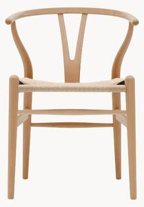 Krzesło z drewna z plecionym siedziskiem CH24 Wishbone Chair