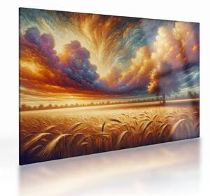 Obraz na szkle – Drzewo na polu (70x50 cm)