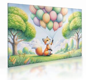 Obraz na szkle – Szczęśliwy lis (70x50 cm)