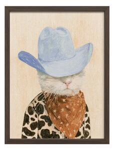 Obraz drukowany z ramą w zestawie 30x40 cm Howdy Cat – Styler