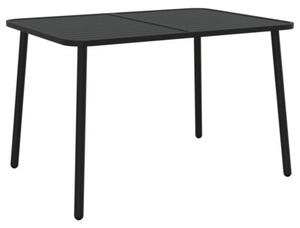 Zestaw Mebli Ogrodowych Komplet Jadalniany 7-Częściowy Antracytowy Metal Na Taras Balkon Ogród