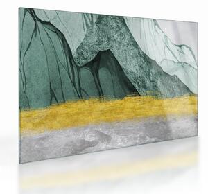 Obraz na szkle - Emerald Mountains N⁰2 (70x50 cm)
