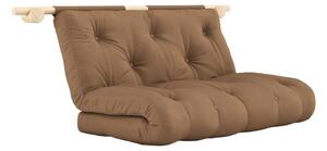 Brązowa rozkładana sofa 135 cm Hooked – Karup Design