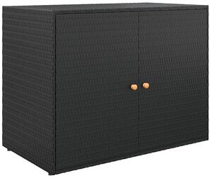 Czarna Rattanowa Szafka Na Balkon Gospodarcza D3-D28