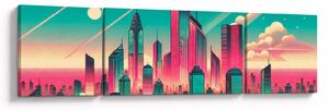 Obraz – Metropolia w stylu pop-art (170x50 cm)