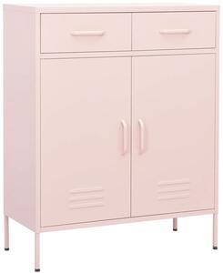 Różowa szafka wielofunkcyjna z 2 szufladami - Garu 3X