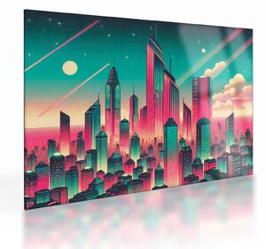 Obraz na szkle – Metropolia w stylu pop-art (70x50 cm)