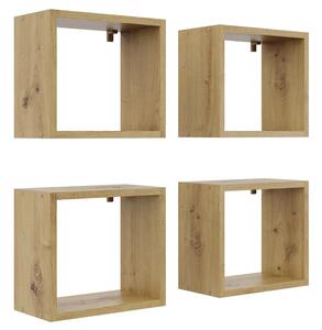 Kwadratowe Półki Na Ścianę Dąb Artisan G3-L49