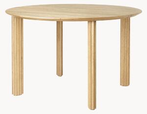 Okrągły stół do jadalni z drewna dębowego Comfort Circle Ripples, Ø 120 cm
