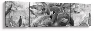 Obraz - Graffiti z flamingami (170x50 cm)