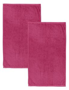 Ciemnoróżowe bawełniane ręczniki kąpielowe szybkoschnące/frotte zestaw 2 szt. 90x140 cm Quick Dry – Catherine Lansfield