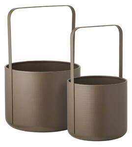 Metalowe osłonki na doniczki zestaw 2 szt. ø 24,5 cm Tule – House Nordic