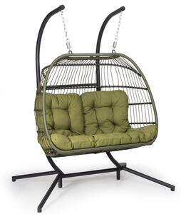 Blumfeldt Biarritz Double, fotel wiszący, dwuosobowy, poduszka na siedzisko, 240 kg, ciemnoszary