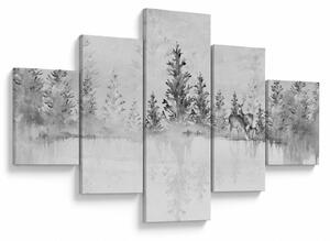 Obraz - Jeleń nad jeziorem (125x70 cm)