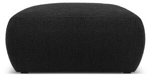 Czarny puf z materiału bouclé Molino – Micadoni Home