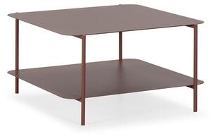Metalowy stolik w kolorze terakoty 70x73 cm Beatrix – MOME