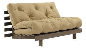 Musztardowobeżowa rozkładana sofa 140 cm Roots – Karup Design