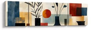 Obraz - Kubistyczne wazony (170x50 cm)