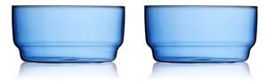 Niebieskie szklane miski zestaw 2 szt. 500 ml Torino – Lyngby Glas