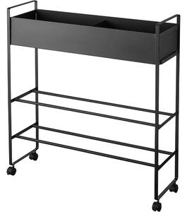 Czarna metalowa dziecięca szafka na buty 74,5x74,5x22 cm Tower – YAMAZAKI
