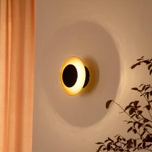 Kinkiet LED Tiama Lindby, czarny, salon / jadalnia, metal, nowoczesny