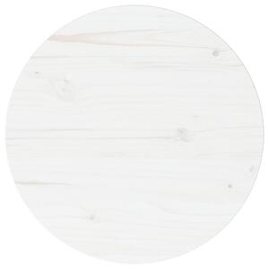 Blat stołu, biały, Ø40x2,5 cm, lite drewno sosnowe