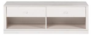 Biała szafka pod TV z litego drewna sosnowego 137x47 cm Anita – Støraa