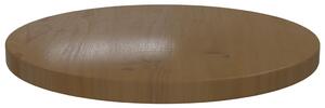 Blat stołu, brązowy, Ø40x2,5 cm, lite drewno sosnowe