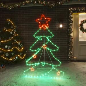Świąteczna dekoracja świetlna w kształcie choinki, 144 LED