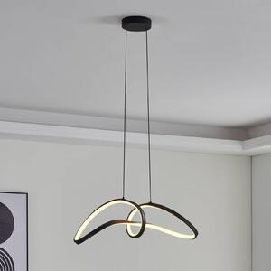 EGLO connect Inteligentna lampa wisząca Connect Calarossa-Z, możliwość ściemniania, czarny, salon / jadalnia, metal, nowoczesny