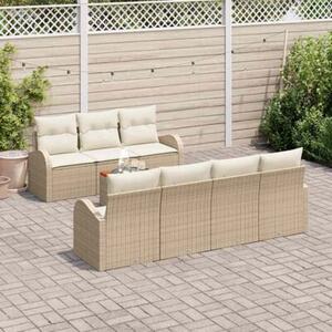 Zestaw Mebli Ogrodowych Komplet Wypoczynkowy 8-Częściowy Rattan Na Taras Balkon Ogród