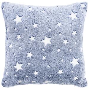 Poszewka na poduszkę Stars świecąca niebieski, 40 x 40 cm