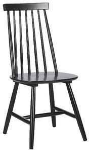 Zestaw 2 klasycznych krzeseł jadalnianych drewniane czarne komplet Burbank Beliani