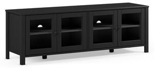 Czarna szafka pod TV z litego drewna sosnowego 150x50x40 cm Alessandra – Marckeric