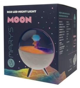 Lampka nocna dla dzieci bezprzewodowa RGBW biała księżyc LED 0.7W Mary's
