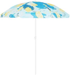 Parasol plażowy i balkonowy 160 cm - wzór "Lemon" - parasol do ogrodu i na wakacje (model