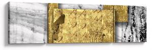 Obraz - Złote kwadraty N⁰1 (170x50 cm)