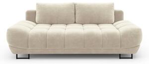 Beżowa 3-osobowa sofa rozkładana z aksamitnym obiciem Windsor & Co Sofas Cirrus