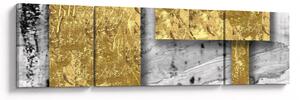 Obraz - Złote kwadraty N⁰3 (170x50 cm)