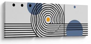 Obraz - Minimalistyczna abstrakcja N⁰1 (z zegarem) (90x30 cm)